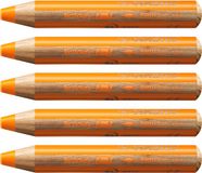 STABILO Woody 3 in 1 Kleurpotlood - Oranje - 5 Stuks