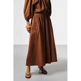 Aaiko jupe midi marron