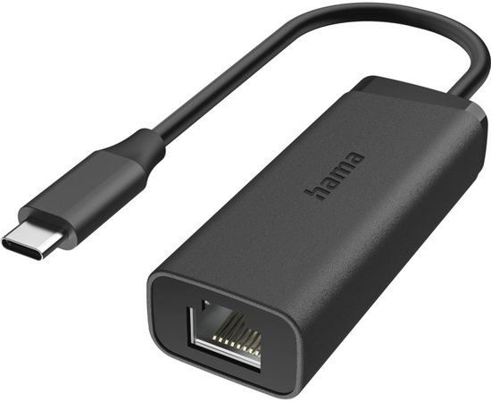 Hama 00200360 Netwerkadapter USB-C naar 2.5 Gigabit Ethernet Zwart