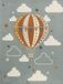 Surya Monty wolken heteluchtballon kinderkamer vloerkleed meerkleurig blauw