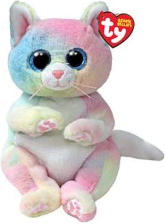 TY Beanie Babies Bellies Jennie Rainbow Cat - 15 cm