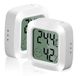Vinabo Kleine thermometer, hygrometer, binnen, digitaal, hoge precisie, comfortniveau-indicator voor kantoor, babykamer, 2 stuks