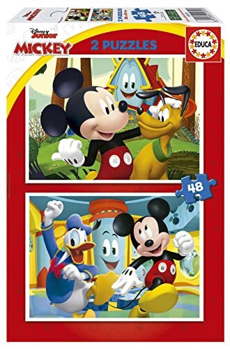 Educa - 2 x 48 2 x 48 Mickey Mouse Fun House, verschillende kleuren (19312)