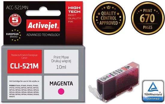 ActiveJet Originele inkt cartridge ACC-521MN Magenta