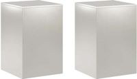 vidaXL Plantenstandaard 2 stuks zilver 40 x 40 x 60 cm Staal