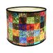 Royal Designs 10 inch veelkleurige vierkante patchwork designer harde achterkant lampenkap gemaakt in de VS 10 x 10 x 7 (HBC-8008-10)