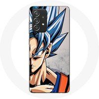 Maniacase Etui voor Samsung Galaxy A52 Anime Dragon Ball Goku Haar blauw