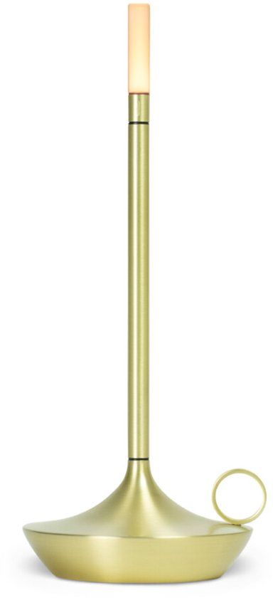 Graypants Wick - Oplaadbare Tafellamp - Goud - Ø12 cm