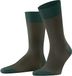 FALKE Fine Shadow gedessineerd katoen sokken heren groen - maat 39-40