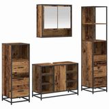 vidaXL Badkamermeubel Set Oud Hout 80 x 33 x 60 cm
