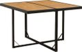 Syfax Tuintafel 109x107x74 cm poly rattan en massief acaciahout zwart