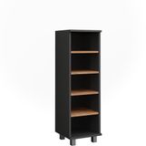 Vicco Ilias Midikast – 30.2 x 95 cm met 5 open vakken Antraciet/gouden eik