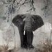 Papier peint panoramique éléphant