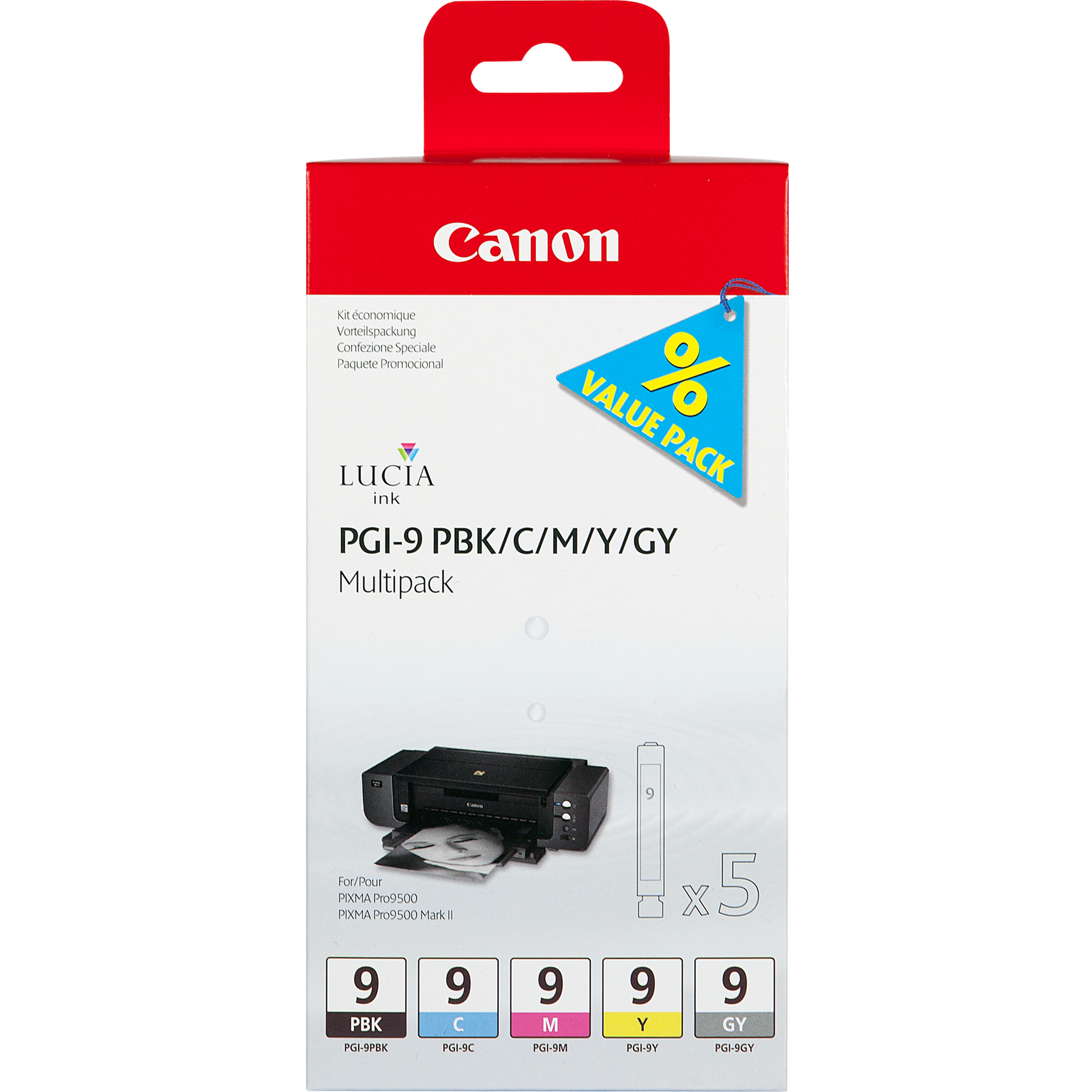 Canon 1034B013 multi pack / cyaan, foto zwart, geel, grijs, magenta