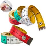 Merkloos / Sans marque Meetlint Set - Zachte Liniaal - Lichaam Meten - Dubbele Schaal - 2 Stuks 150cm - Multicolor