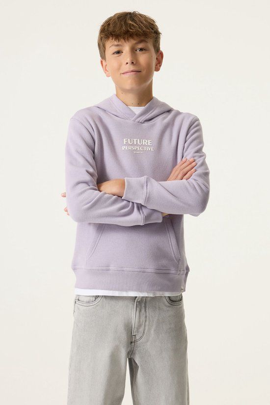GARCIA Jongens Tekst Print Sweater Paars Lange mouw