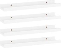 vidaXL Wandschappen 4 st 40x9x3 cm hoogglans wit