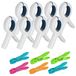 Set de 14 pinces à linge en plastique - Grandes pinces coupe-vent pour serviette de plage