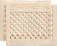 vidaXL Kastdeuren met latwerk 2 st 49,5x39,5 cm massief grenenhout