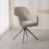 LABEL51 Sayuri Eetkamerstoel - Naturel - Royal Stof - Taupe Metaal