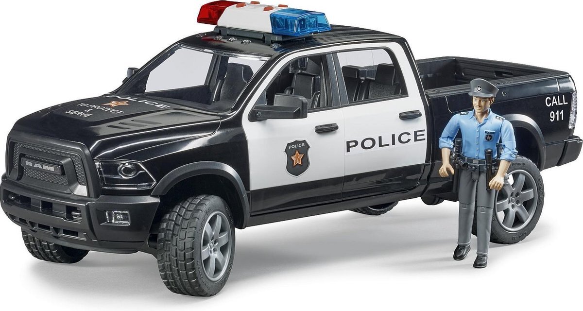 Bruder RAM 2500 Politie Pickup met politieman - 2505