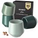 Merkloos Espressokopje Espresso kopjes Set van 4 90 ml Keramiek Groen