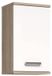 Forte Meuble de salle de bain mural - Finition blanc et chêne - 1 porte - H68,8 x P29 x L40,2 cm