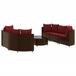 VidaXL 7-delige Loungeset met Kussens, Poly Rattan, Bruin