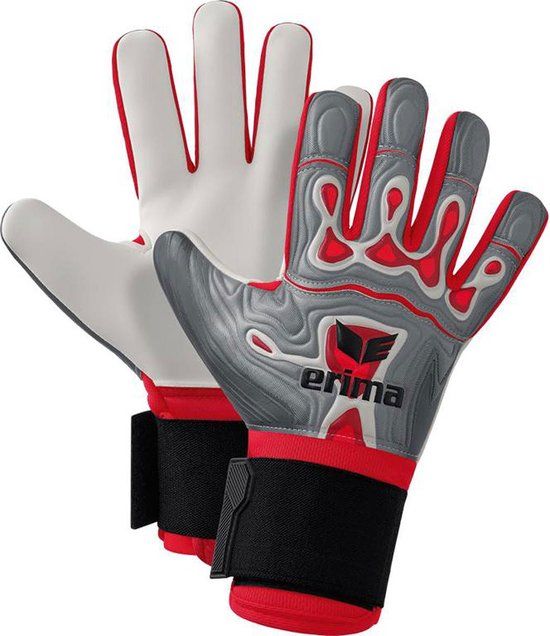 Erima Flex-Ray Robusto Keepershandschoenen Heren - Grijs / Rood | Maat: 10