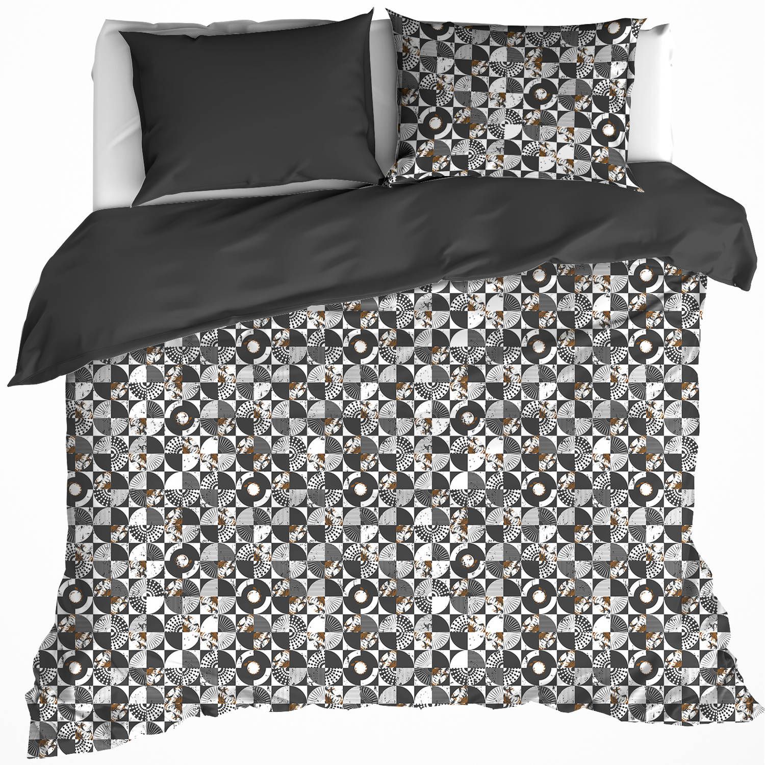 De Witte Lietaer Dekbedovertrek Division - Tweepersoons - 200 x 200/220 cm - Katoen - Multi