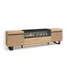 Skraut Home TV-Meubel, Lowboard, 200x57x35cm, Elektrische haard, Eiken