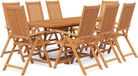 vidaXL 9-delige Tuinset Massief Acaciahout 160-240 cm Naturel