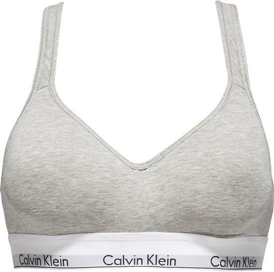 Calvin Klein Modern Cotton Bralette met cup Dames - Grijs - Maat XS
