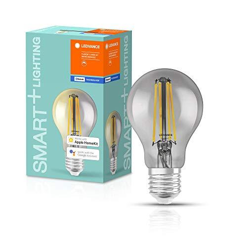 Ledvance LED lamp | Lampvoet: E27 | Warm wit | 2700 K | 6 W | SMART+ Filament Classic Dimmable [Energie-efficiëntieklasse A+] | 4 stuks