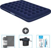 Bestway Luchtbed - Twijfelaar - 137 x 191 x 22 cm - Blauw - Inclusief Hoeslaken - Pomp en Reparatieset