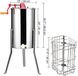 Sans marque extracteur de miel manuel, extracteur de miel 2/4 cadres, apiculture extraction en acier inoxydable, cuve à miel avec couvercle, équipement centrifuge apicole, support réglable en hauteur