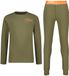 Vingino Wose Jongens Pyjamas Lange Mouw Katoen Army Green Logo Maat 122/128