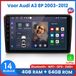 Awesafe Autoradio 8-Core 4+64GB - Geschikt Voor Audi A3 2003 t/m 2012 - Draadloze Carplay Android Auto - Touchscreen - GPS Navigatie 4G WiFi - Bluetooth Radio