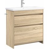 Maison Exclusive Ensemble de meubles de salle de bain "Exclusive" en chêne Sonoma, dimensions : 81 x 40 x 84,5 cm