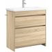 Maison Exclusive Ensemble de meubles de salle de bain "Exclusive" en chêne Sonoma, dimensions : 81 x 40 x 84,5 cm