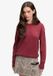 Superdry Classic Pull en Tricot Col Rond Coupe Relax Femme Coton 100% Manches Longues Port Red Taille 12