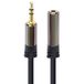 PremiumCord HQ 3,5 mm jack verlengkabel, 3,5 mm jackstekker, stekker naar stekker, audio-verlengkabel voor aux-hoofdtelefoon, afgeschermd, metalen stekker, M/F, lengte 3 m