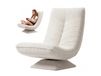 KAUFHOF Galeria Kaufhof Chaise de sol pivotante à 360° pour salon, beige velours côtelé