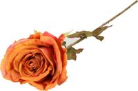 Top Art Kunstbloem roos Calista - oranje - 66 cm