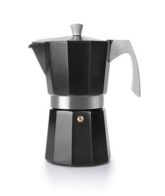 Ibili Evva - Zwart - 12 Cups - Aluminium