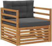 vidaXL - Tuinbank - Massief Acaciahout en Polyester - Natuurlijk en Antraciet
