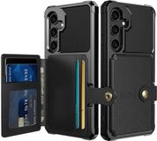 Selected by GSMpunt.nl Samsung Portemonnee Hoesje Geschikt voor Samsung A55 - Back Cover met Pasjeshouder - Zwart