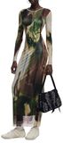 Desigual Jurk 'VEST_GODIVA 25WWVK41' olijfgroen