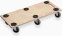 Meister Meubelrollers, lang, 680x290 mm, draagvermogen 300 kg, 6 rollen, antislip pads