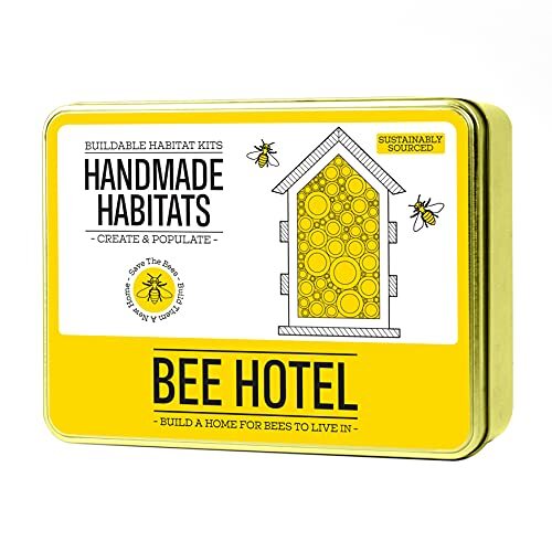 Gift Republic Handgemaakte Habitats gepersonaliseerde bijenhotelkit met 6-pack kleurpotloden